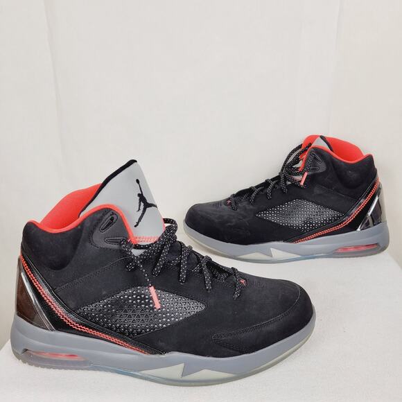 Air Jordan Flight Remix black and cool grey mens Size 12 sneakers 2014 - Picture 1 of 8
